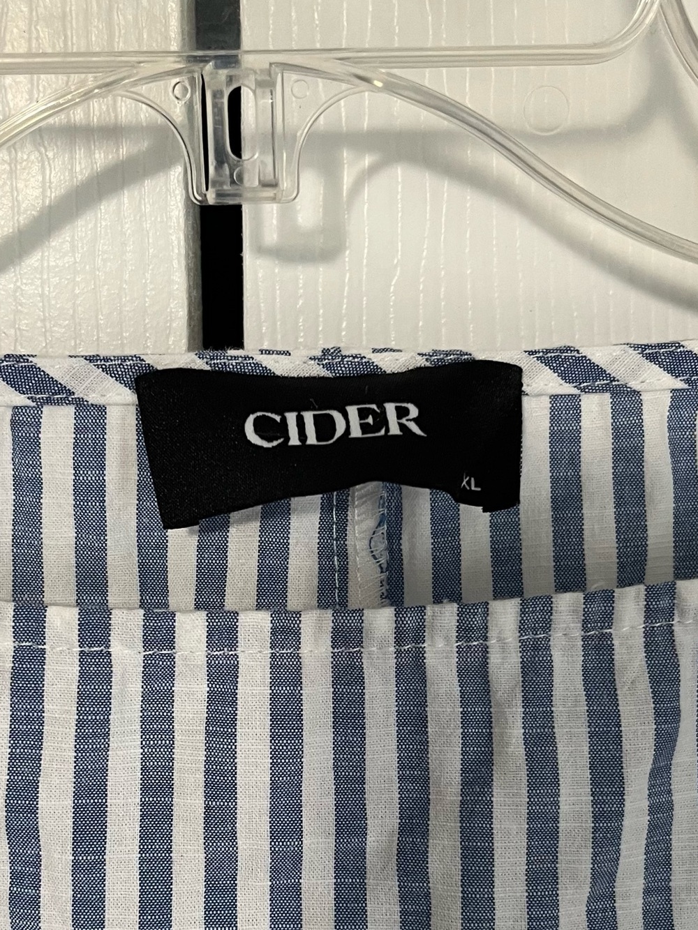 Cider XL women’s blue and white striped sleeveless dress - Picture 2 of 7